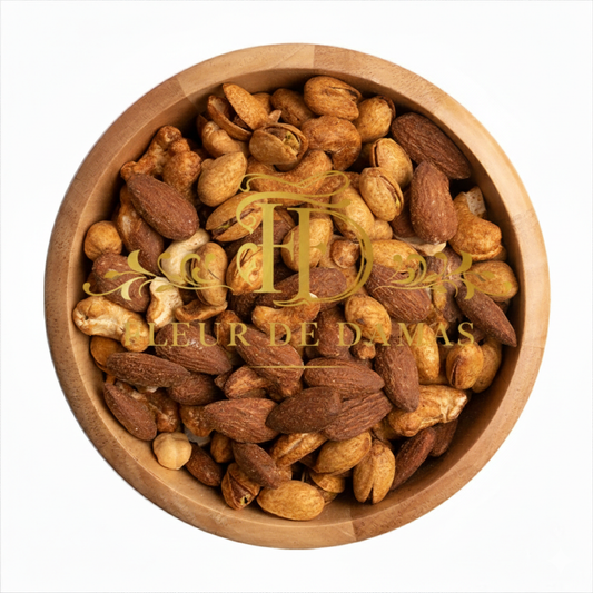 Mélange de noix grillées salées au piment – Pistache, amande et cajou 500 g