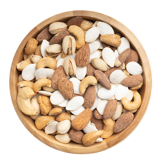 Mélange de noix grillées salées – Pistache, amande, cajou et graines de courge blanche 500 g